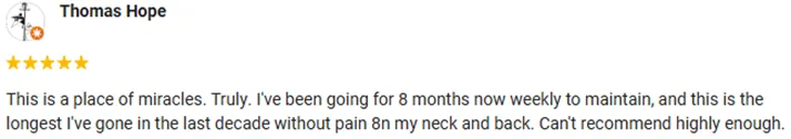 Chiropractic Estero FL Thomas Hope Testimonial